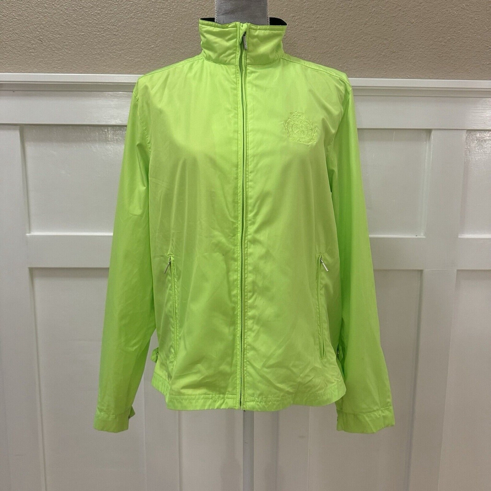 L-RL Lauren Active Ralph Lauren LIME GREEN Jacket, Windbreaker, WMN'S Size:L